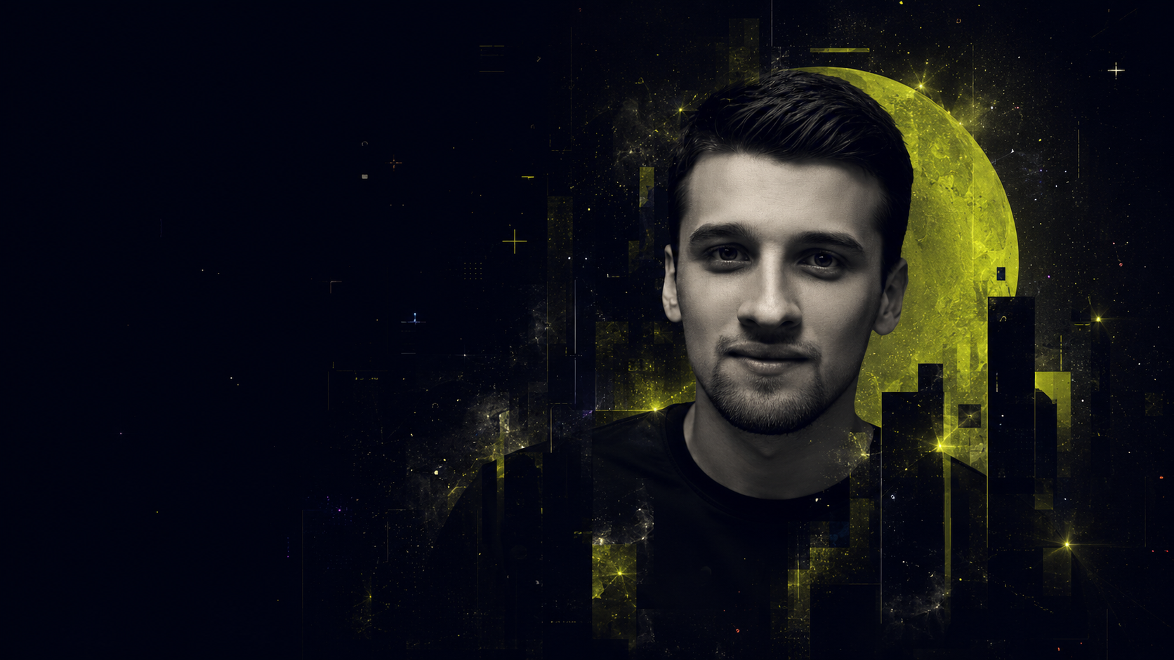 Artistic portrait of Volodymyr Bezpalko, Product Engineer.